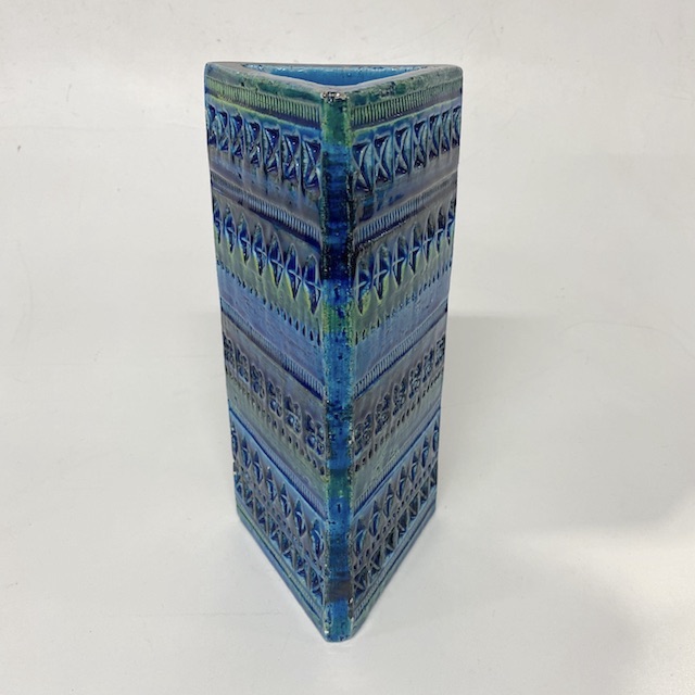 VASE, 1960s Italian Rimini Blue Pottery